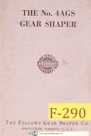 Fellows-Fellows No. 4AGS, Gear Shaper, Operations Manual Year (1964)-4AGS-4GS-01